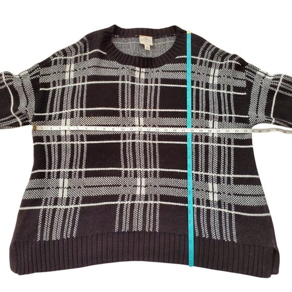 ST JOHN’S BAY PLAID SWEATER XL - Picture 5 of 8